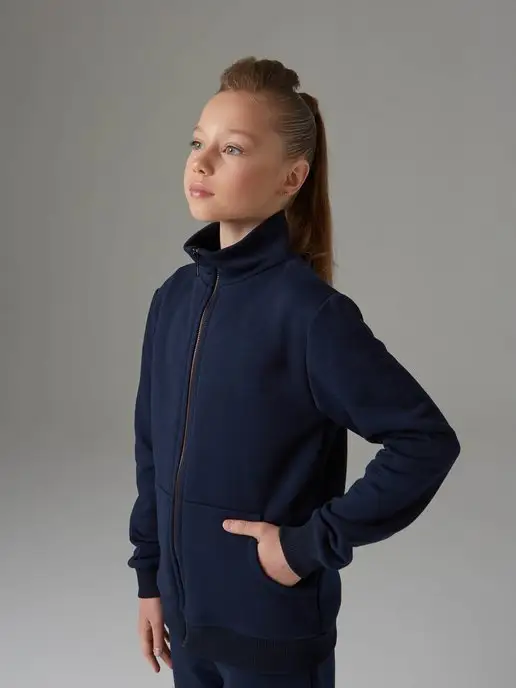 SPORTIKIDS Детский костюм спортивный на молнии для тренировок, синий, фото 3
