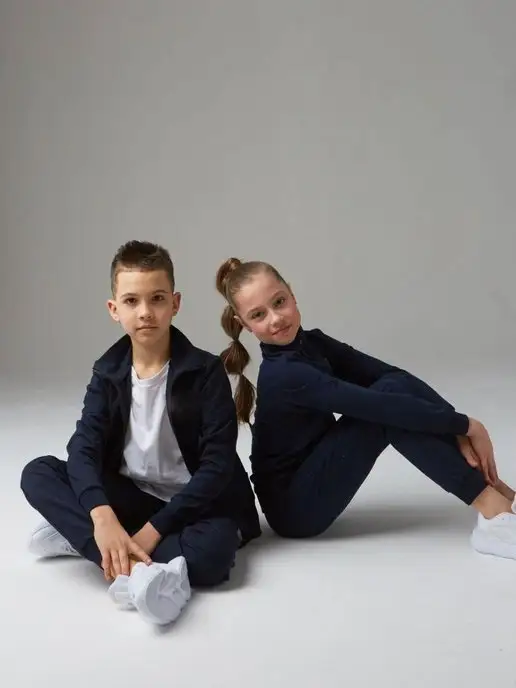 SPORTIKIDS Детский костюм спортивный на молнии для тренировок, синий, фото 5