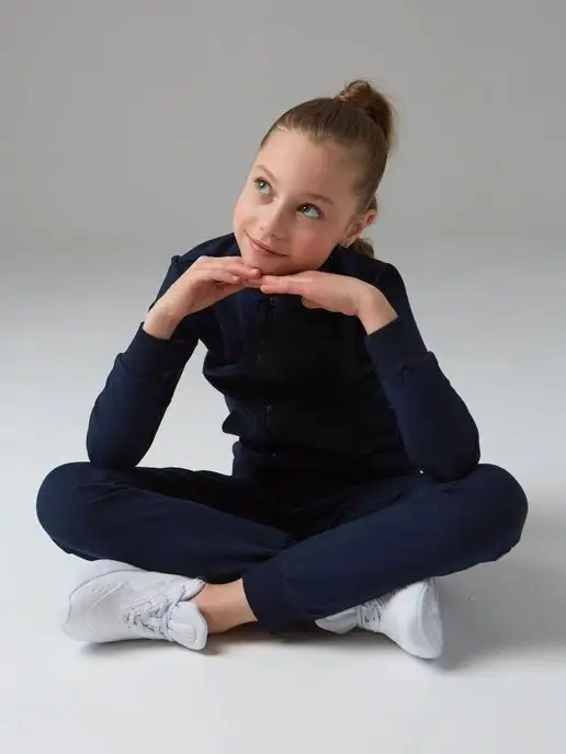 SPORTIKIDS Детский костюм спортивный на молнии для тренировок, синий, фото 7