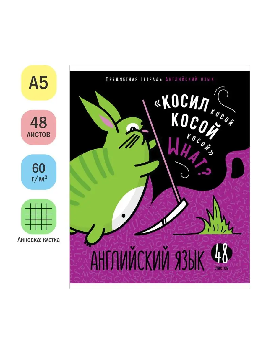 Тетрадь Английский предметная школьная 48 листов А5 в клетку ШКОЛЬНЫЙ МИР  145297990 купить за 149 ₽ в интернет-магазине Wildberries