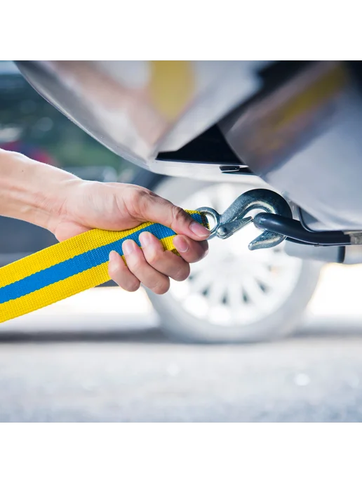 Goodyear Трос буксировочный автомобильный с крюками 10т 5метров, 5 м, фото 5