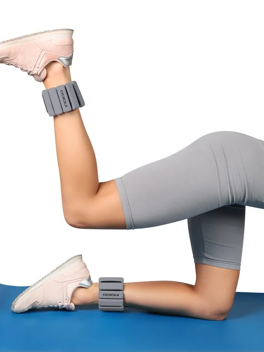 INDIGO Sport Утяжелители для рук и ног силиконовые INDIGO ACTIVE, серый, фото 6
