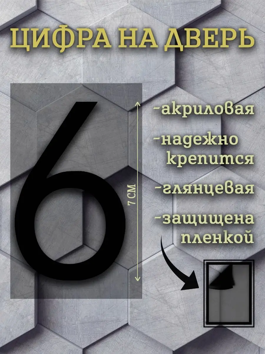 Цифры на дверь, номер на входную дверь, номерной знак FancyHouse 145408212  купить за 149 ₽ в интернет-магазине Wildberries