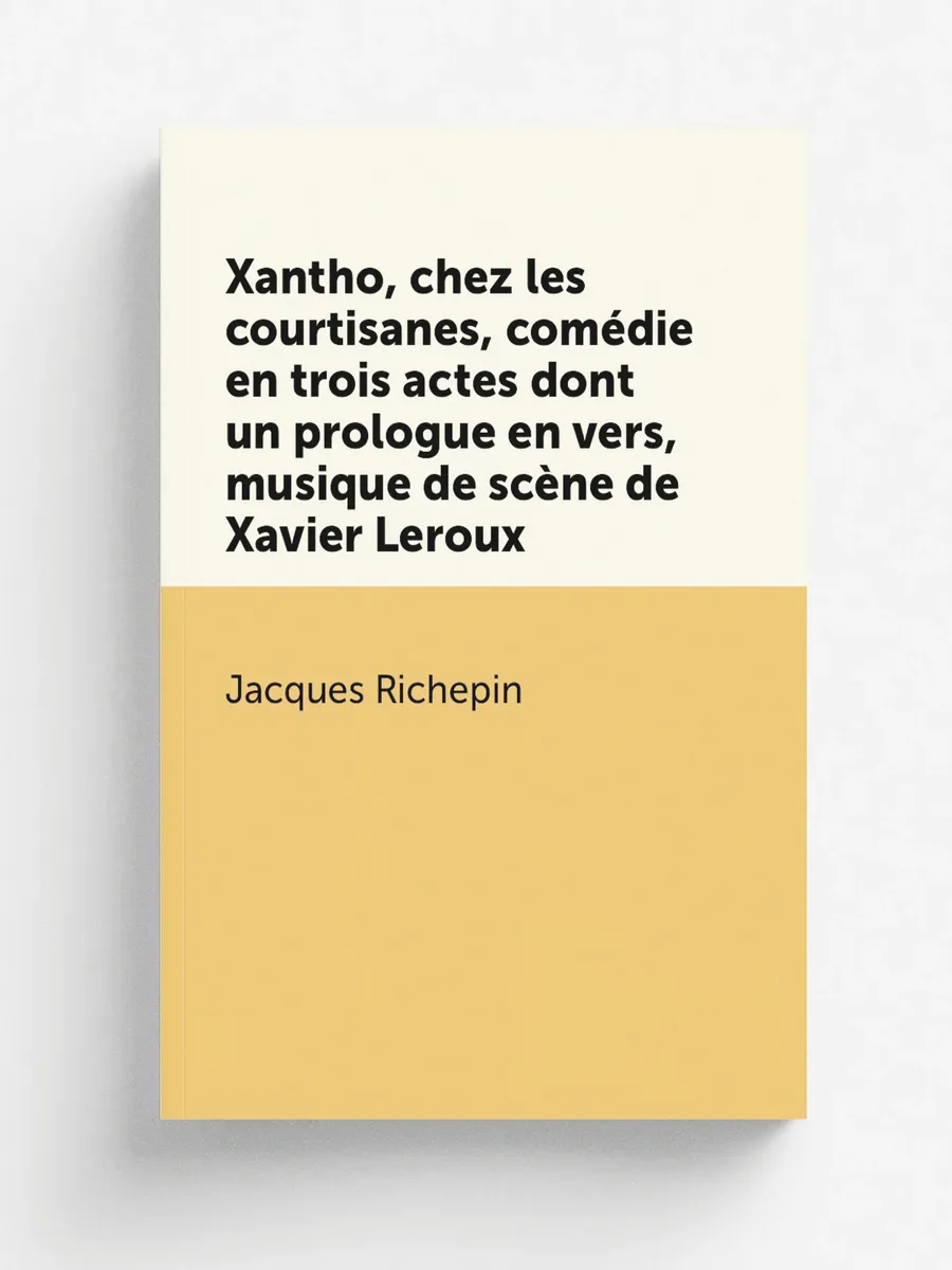 Xantho, chez les courtisanes, comédie en trois actes...