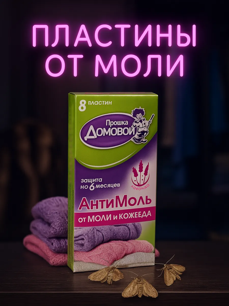Пластины от моли Антимоль в шкаф, 8 шт