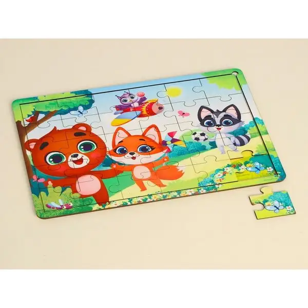 Пазл Лесные друзья с подсказкой