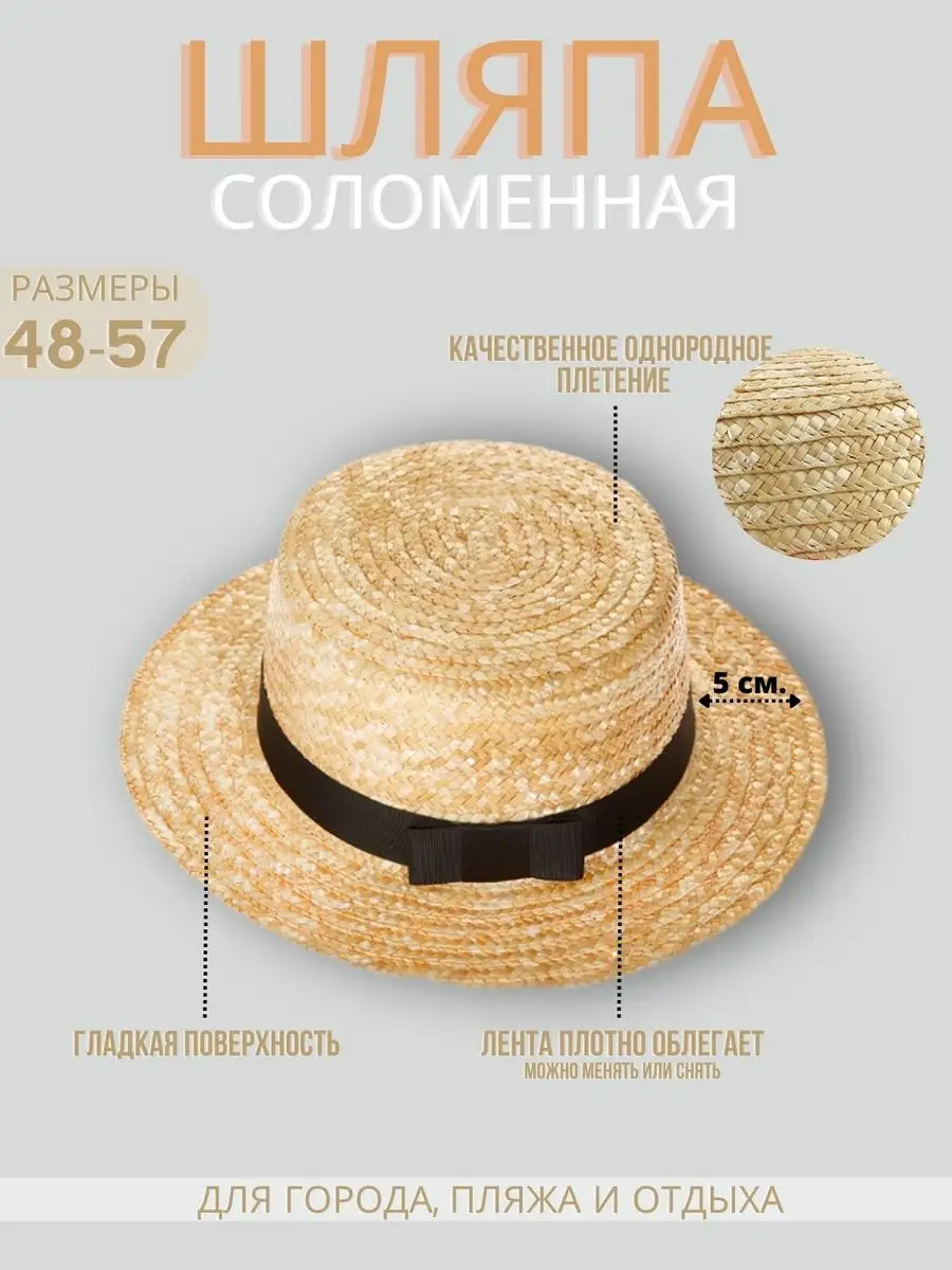 Шляпа пляжная соломенная с яркой лентой Solorana 145473462 купить за 1 267  ₽ в интернет-магазине Wildberries