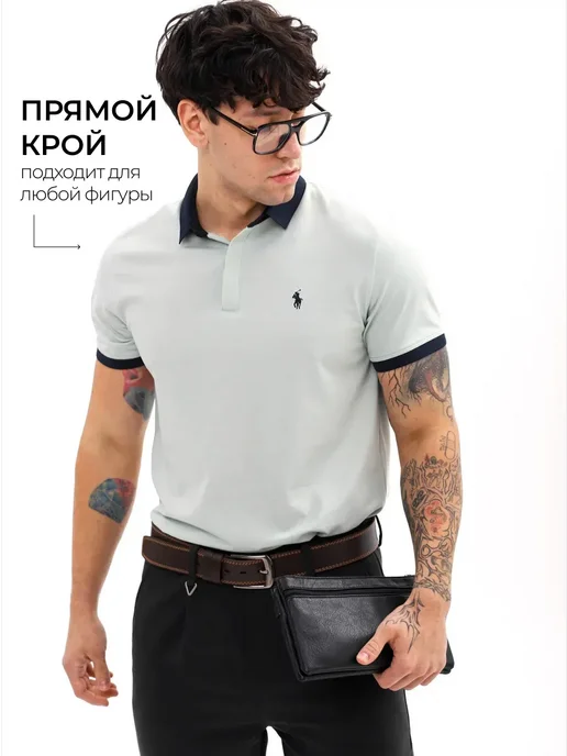 FLOW LAB Футболка поло с коротким рукавом, зеленый, фото 4