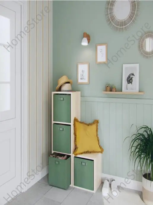HomeStore Коробка для хранения, ящик для хранения, зеленый, фото 3