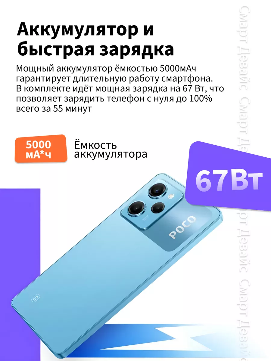 Смартфон POCO X5 Pro 5G 8GB+256GB Blue POCO 145501301 купить в  интернет-магазине Wildberries