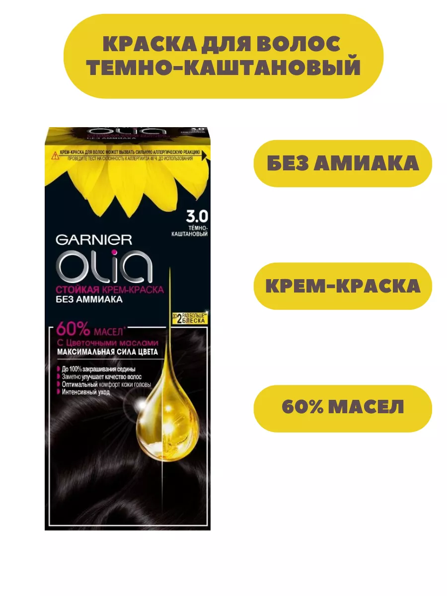 Крем-краска гарниер Olia 3.0 Garnier 145519071 купить за 574 ₽ в  интернет-магазине Wildberries