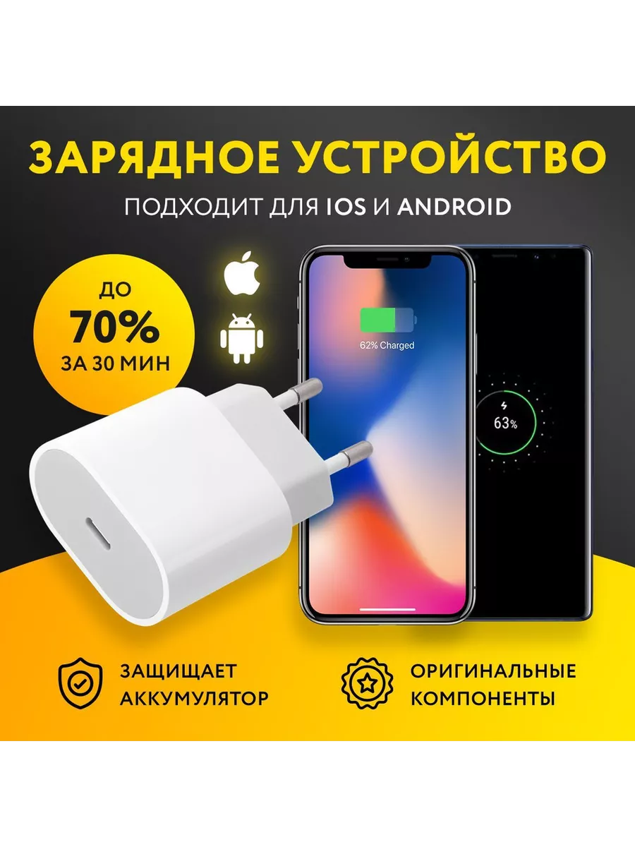 Быстрая зарядка 20w для телефона iPhone iPad AirPods