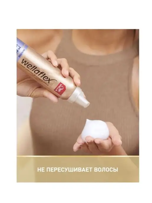 WELLAFLEX Мусс для волос Двухдневный Объем, 200мл, 200 мл, фото 4