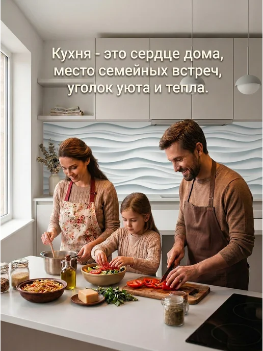 ГРИН Торговый Дом Фартук кухонный на стену панель 3000х600 мм ПВХ, 3000x600 мм, фото 7