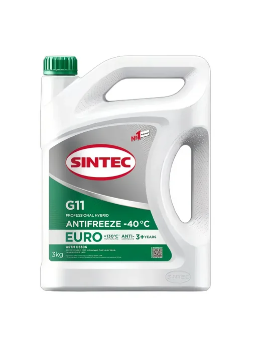SINTEC Антифриз зеленый 1кг G11 -40 Синтек, 3 кг, зеленый, фото 8