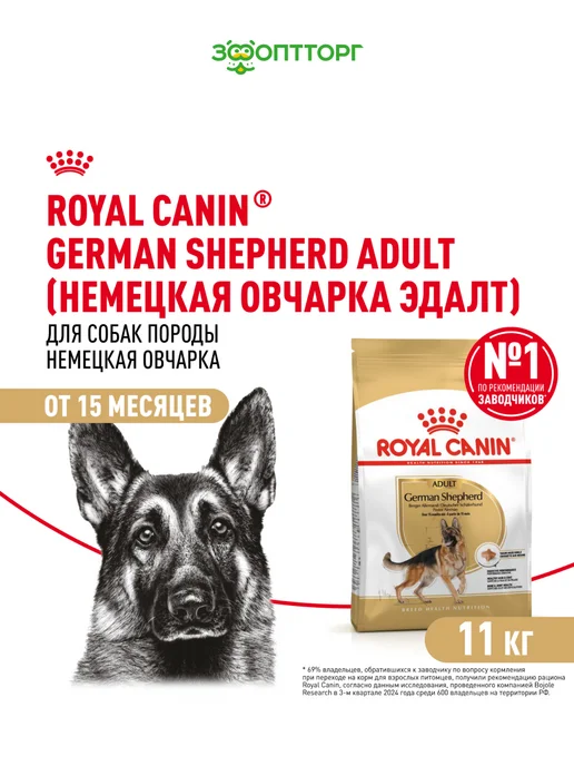 Сухой корм Royal canin Немецкая Овчарка для собак, 11 кг