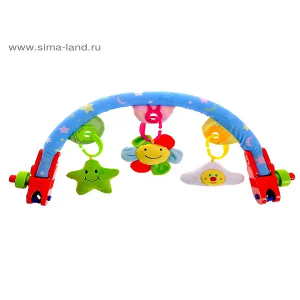 Дуга игровая мягкая на коляску/кроватку"Мягкие друзья"
