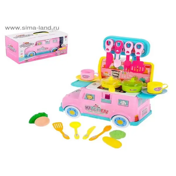 Игровой модуль "Мобильная кухня", в машинке