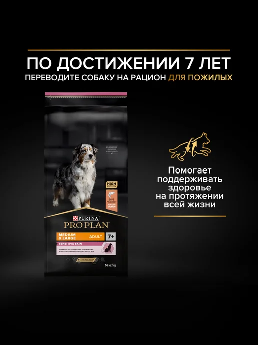 Сухой корм PRO PLAN для собак, средние, курица, 14 кг, фото 7