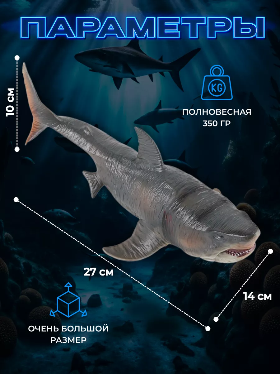 Мегалодон динозавр игрушка большая фигурка Jurassic World GAPPIES 145715250  купить в интернет-магазине Wildberries