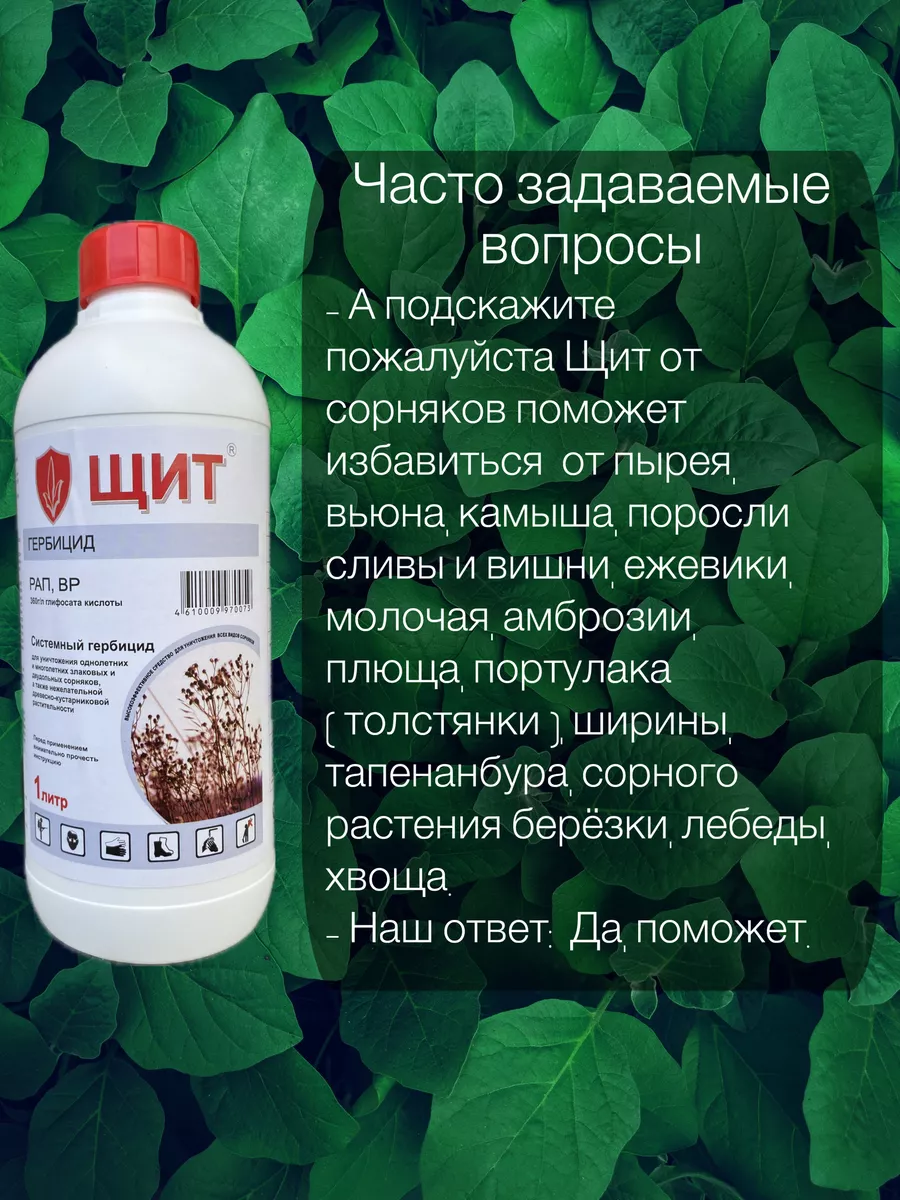 Средство от сорняков и травы сплошного действия - Щит 1л AVGUST 145736499  купить за 1 479 ₽ в интернет-магазине Wildberries