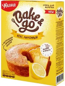 Смесь для выпечки Bake&Go Кекс Лимонный 400гр УВЕЛКА 145770562 купить за 99 ₽ в интернет-магазине Wildberries