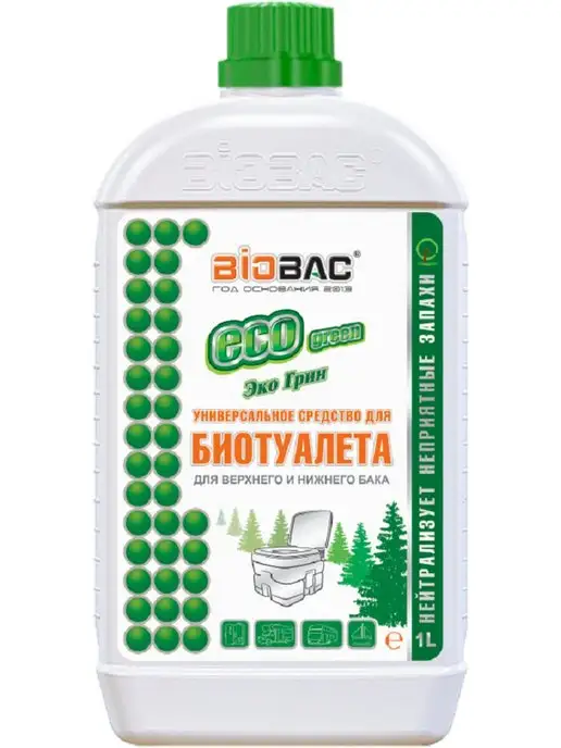 BIOBAC БИОБАК Жидкость для биотуалета BIOBAC ECO GREEN, 1л, 1 л, фото 5