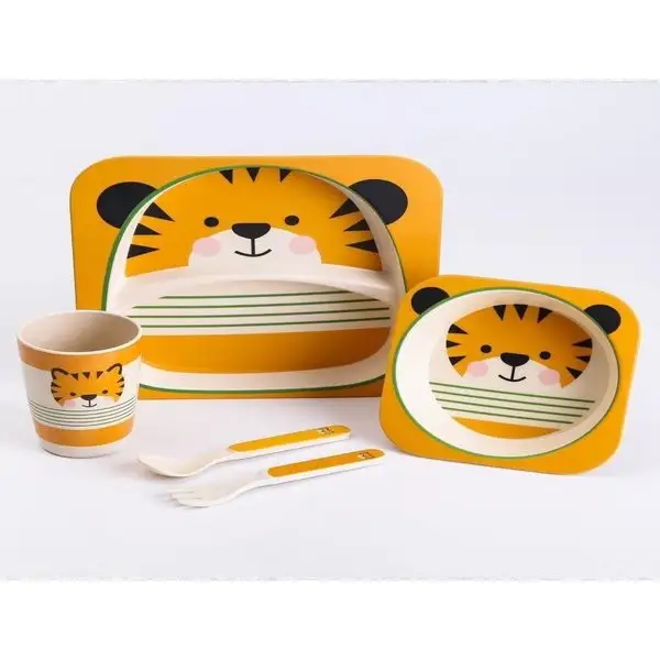 Набор бамбуковой посуды Тигренок 5 предметов