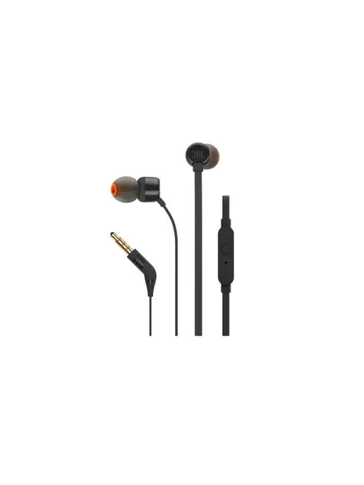 JBL Наушники T110 проводные с микрофоном, чёрный, черный, фото 3