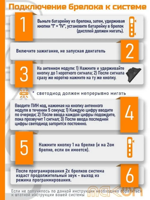 Mak-on Брелок Scher Khan Mobicar 1, 2, 3, A, B, M10, M20 и M30, черный, фото 3