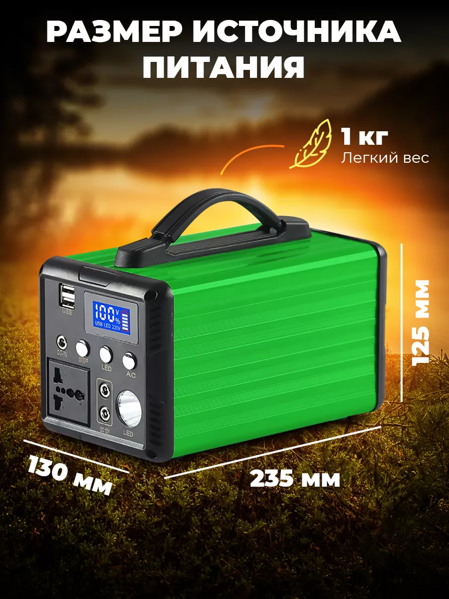 Портативная электростанция Anygreen-200 200 Вт/40000 mAh DECK 146157896  купить за 7 518 ₽ в интернет-магазине Wildberries