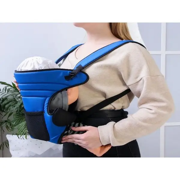 Рюкзак-кенгуру c карманом цвет синий