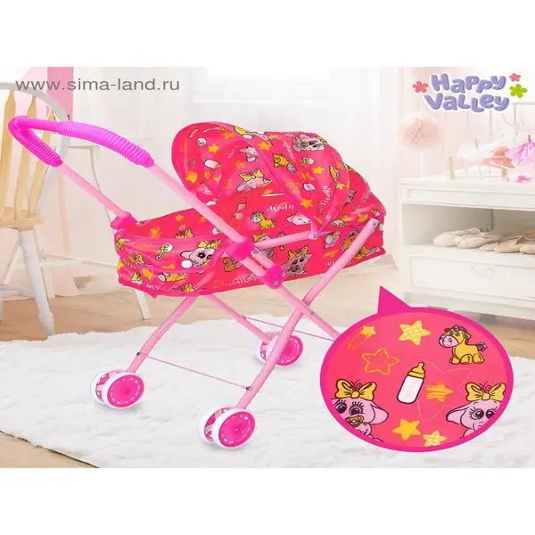 Коляска универсальная "Слоник" из атласа