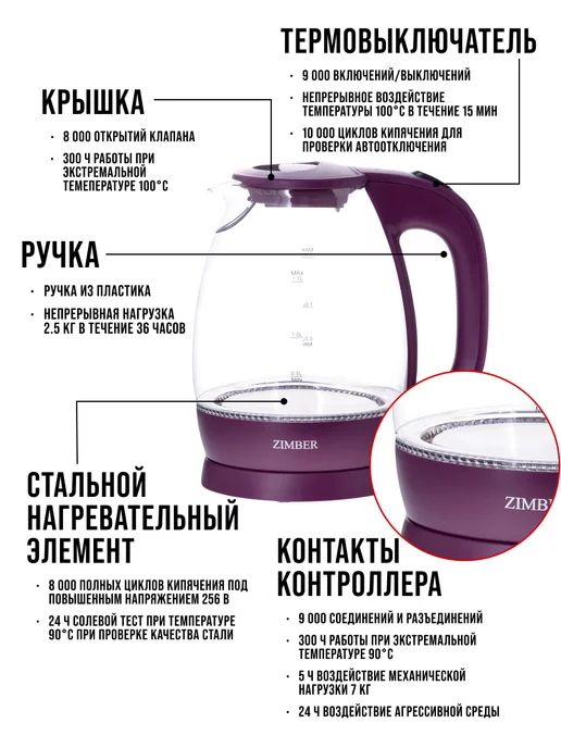 Чайник электрический 1,7 л - фото 6