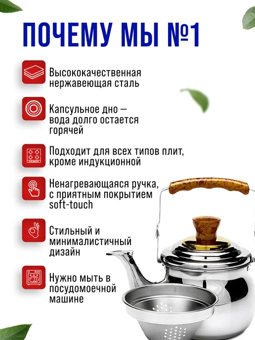 Чайник заварочный 1,5 л - фото 12