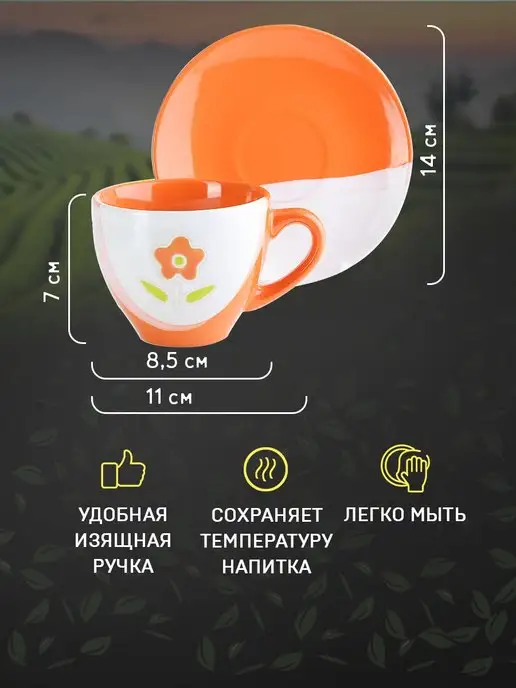 Чайный сервиз на 6 персон подарочный - фото 9