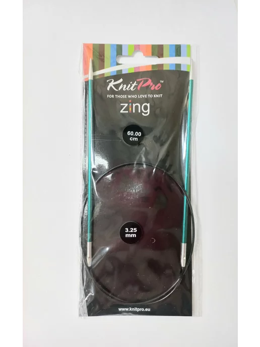 Knit pro Спицы круговые Zing 60см, голубой, фото 3