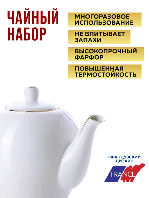 Чайный сервиз с заварочным чайником - фото 15