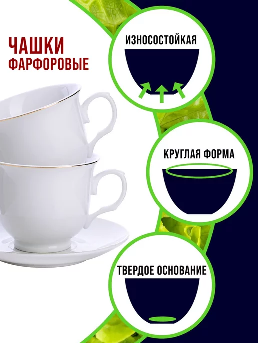 Чайный сервиз с заварочным чайником - фото 5