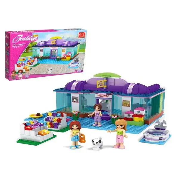 Конструктор Зоомагазин, 302 детали/Блочный/детский