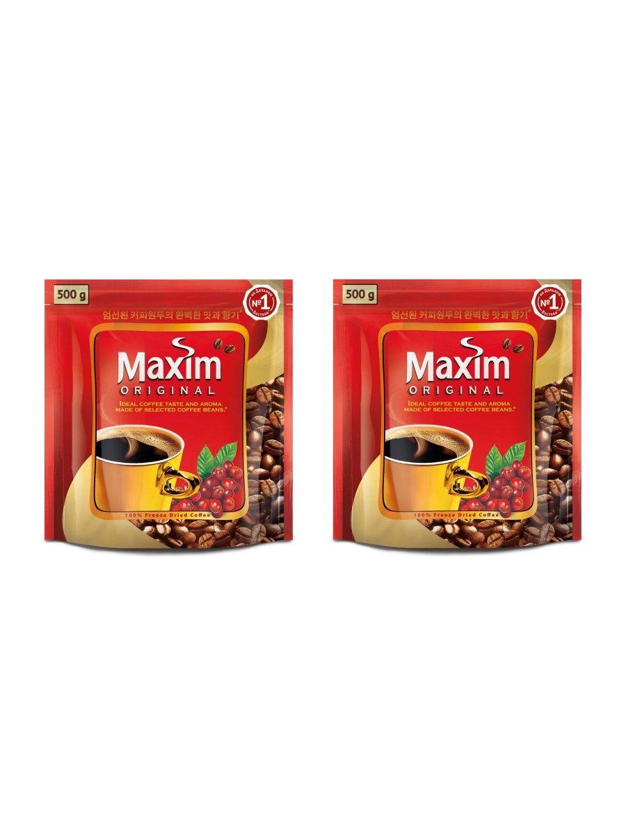 Кофе растворимый 2*500гр Максим / Maxim Maxim Original 146225455 купить за  2 257 ₽ в интернет-магазине Wildberries