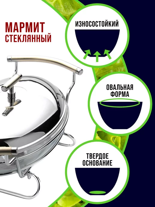 Мармит с подогревом от свечи нержавейка - фото 4