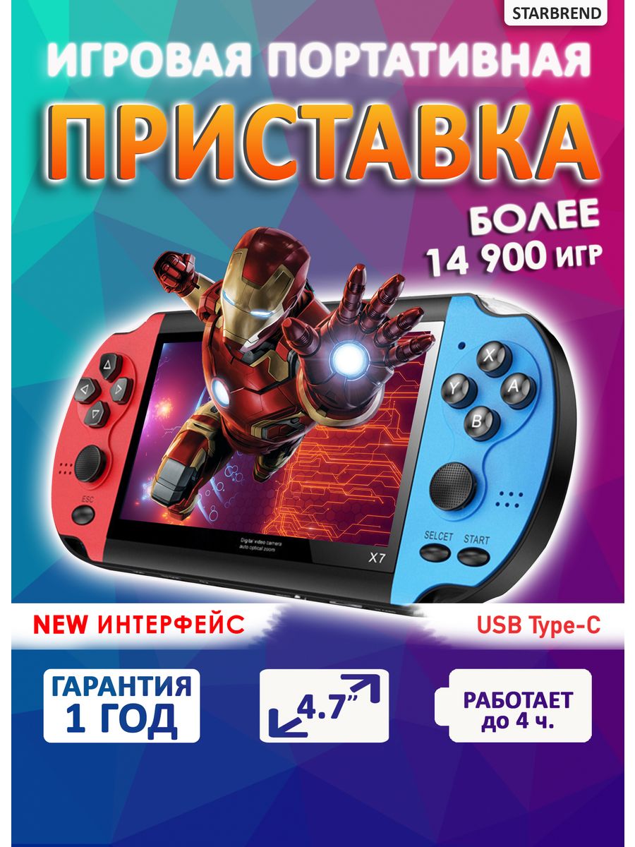 Игровая приставка консоль для детей портативная PSP starbrend 146232523  купить за 2 133 ₽ в интернет-магазине Wildberries