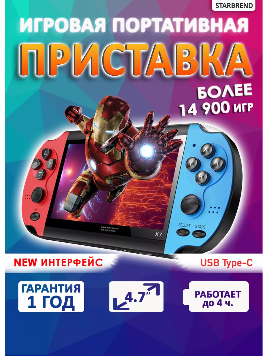 Игровая приставка консоль для детей портативная PSP starbrend 146232523  купить за 2 133 ₽ в интернет-магазине Wildberries