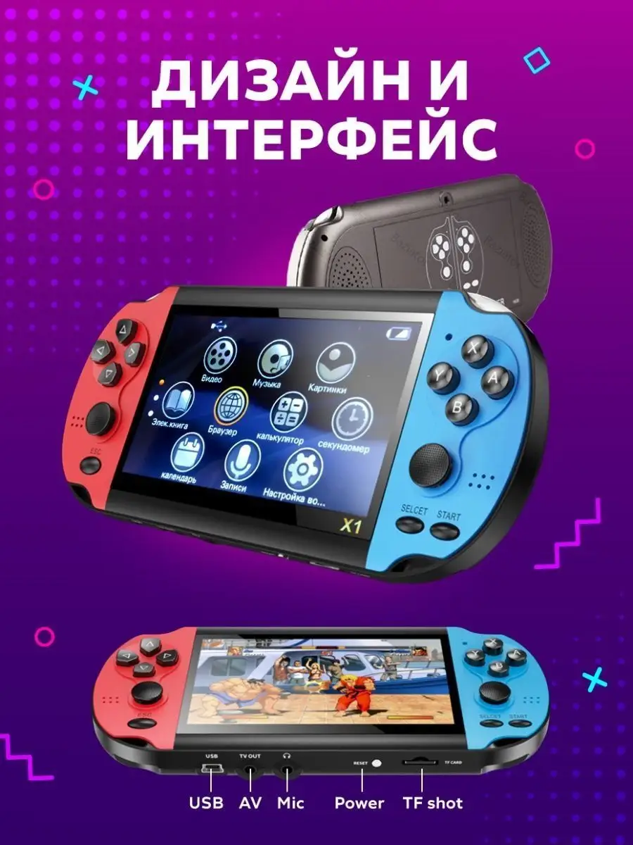 Игровая приставка консоль для детей портативная PSP starbrend 146232523  купить за 2 059 ₽ в интернет-магазине Wildberries