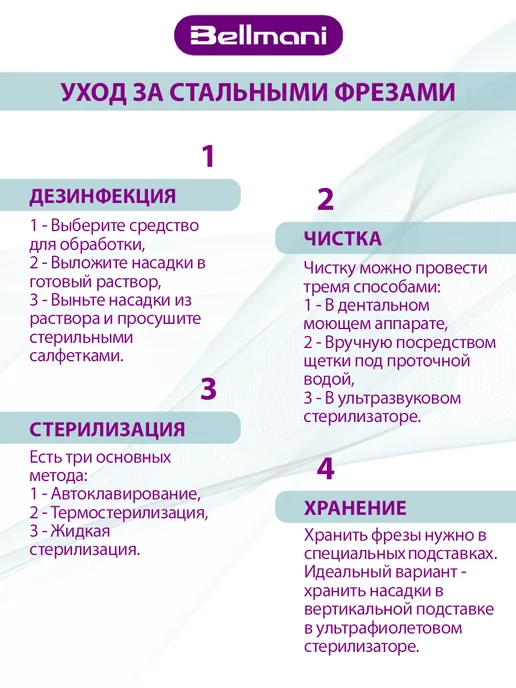 Bellmani Фреза стальная профессиональная полая для педикюра стопы, вариант, фото 8
