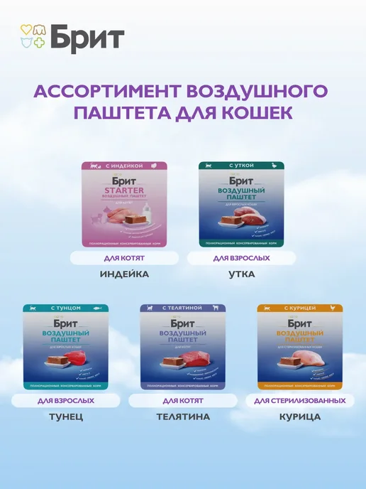 БРИТ ПРЕМИУМ Корм для кошек влажный, ягненок, 100 г х 14 шт, 100 г, 14 шт, фото 6