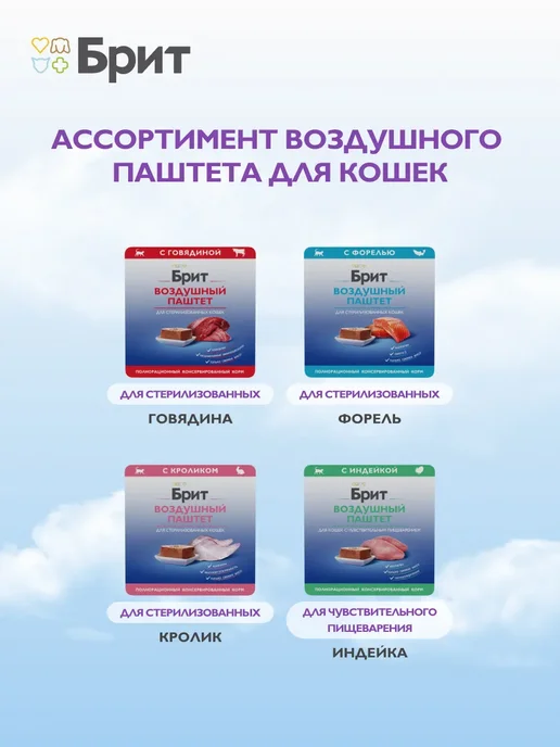 БРИТ ПРЕМИУМ Корм для кошек влажный, ягненок, 100 г х 14 шт, 100 г, 14 шт, фото 7