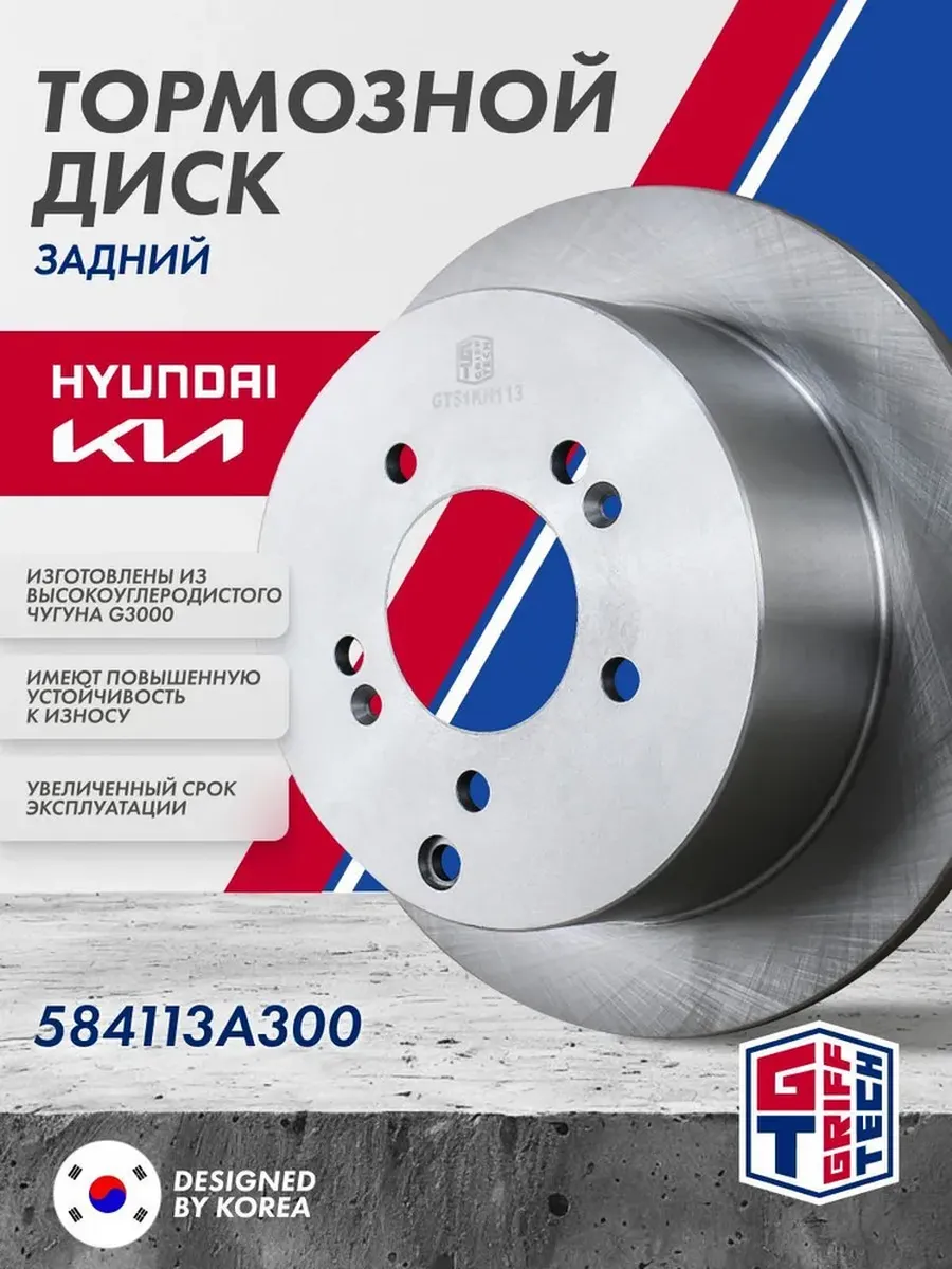Тормозной диск задний Kia Sportage Hyundai Santa Fe