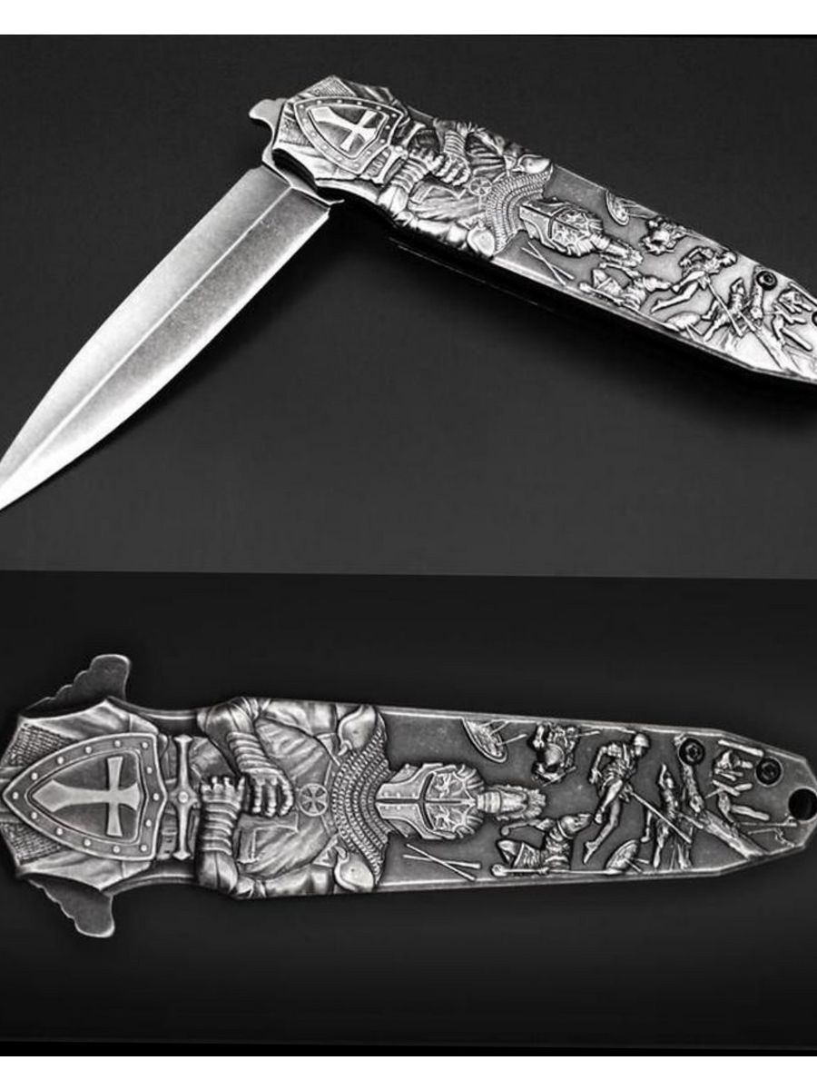 Нож кабальеро купить. Нож Крестоносец. Рыцарский нож. Крест и нож. Средневековый складной нож.